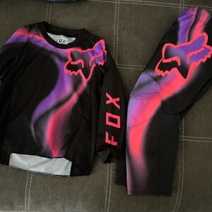 Fox Black and Pink Racing Jersey and pants